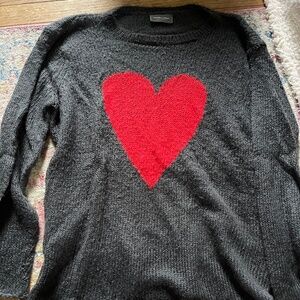 Grey sweater with a Heart